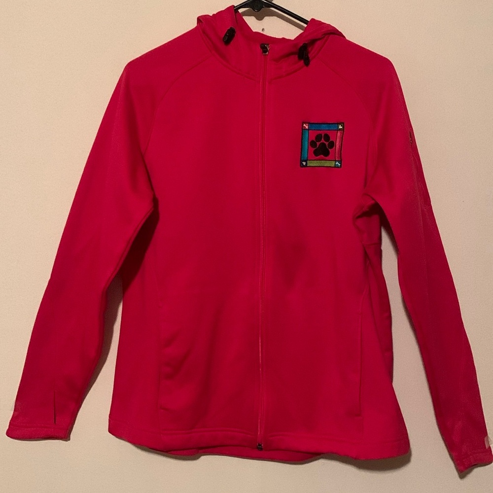 Sport Tek Women’s Zip Down,Hooded Athletic Jacket